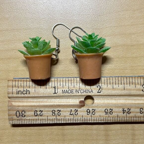 Succulent Novelty Earrings - Picture 1 of 4